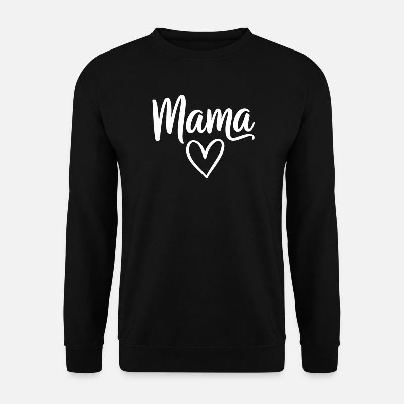 Mama Heart Skript - Unisex Pullover - Schwarz