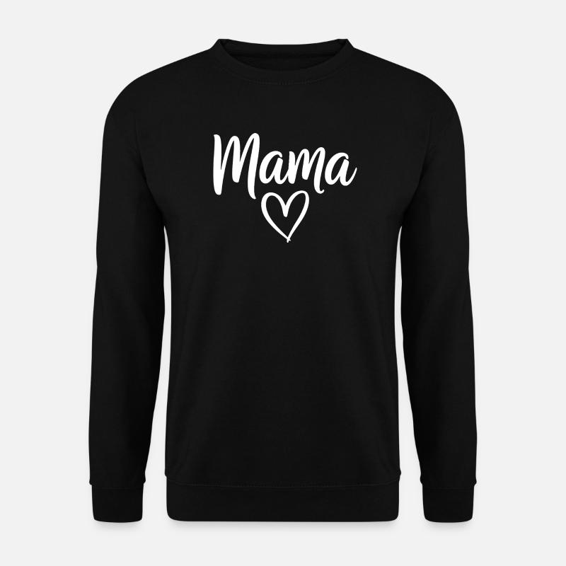 Mama Heart Script Logo - Unisex Pullover - Schwarz