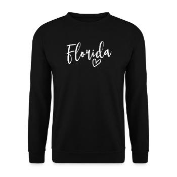 Florida Heart Women's Love Florida - Unisex Sweatshirt - black - Front - Alina (178cm) & Michal (187cm)