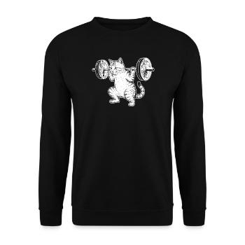 Levée de force pour l’entraînement des chats - Sweat-shirt Unisexe - noir - Devant - Alina (178cm) & Michal (187cm)