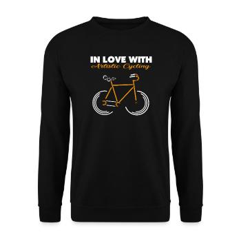 Artistic cycling, artistic cycling, indoor cycling - Unisex Sweatshirt - black - Front - Alina (178cm) & Michal (187cm)