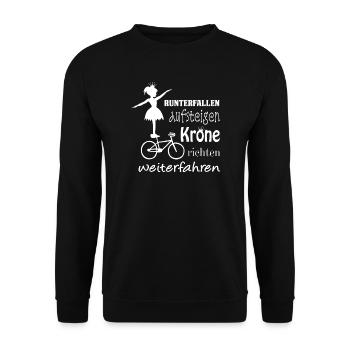 Kunstrad, Kunstradfahren, Hallenradsport - Unisex Pullover - Schwarz - Vorne - Alina (178cm) & Michal (187cm)