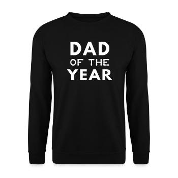 Vater des Jahres Bester Vater aller Zeiten Geschenk - Unisex Pullover - Schwarz - Vorne - Alina (178cm) & Michal (187cm)