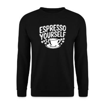 Espressez-vous Coffee Delicies - Sweat-shirt Unisexe - noir - Devant - Alina (178cm) & Michal (187cm)