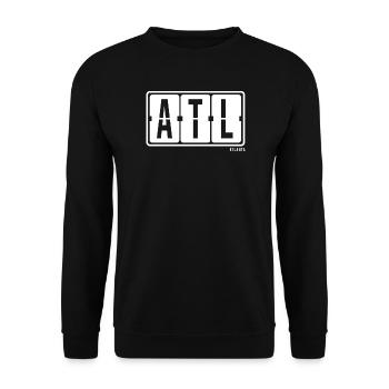 Atlanta ATL, City Souvenir Hoodie, T-Shirt, Tasse - Unisex Pullover - Schwarz - Vorne - Alina (178cm) & Michal (187cm)
