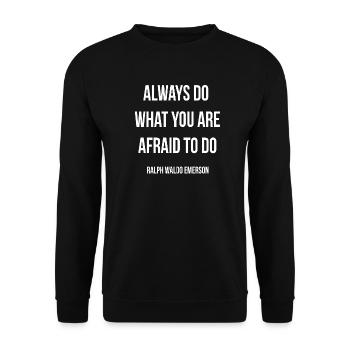 Dare to Do Emerson Quote Tee - Unisex Sweatshirt - black - Front - Alina (178cm) & Michal (187cm)