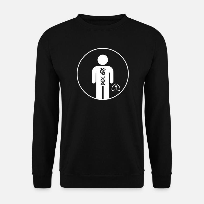 Mensch Anatomie Körper Icon - Unisex Pullover - Schwarz