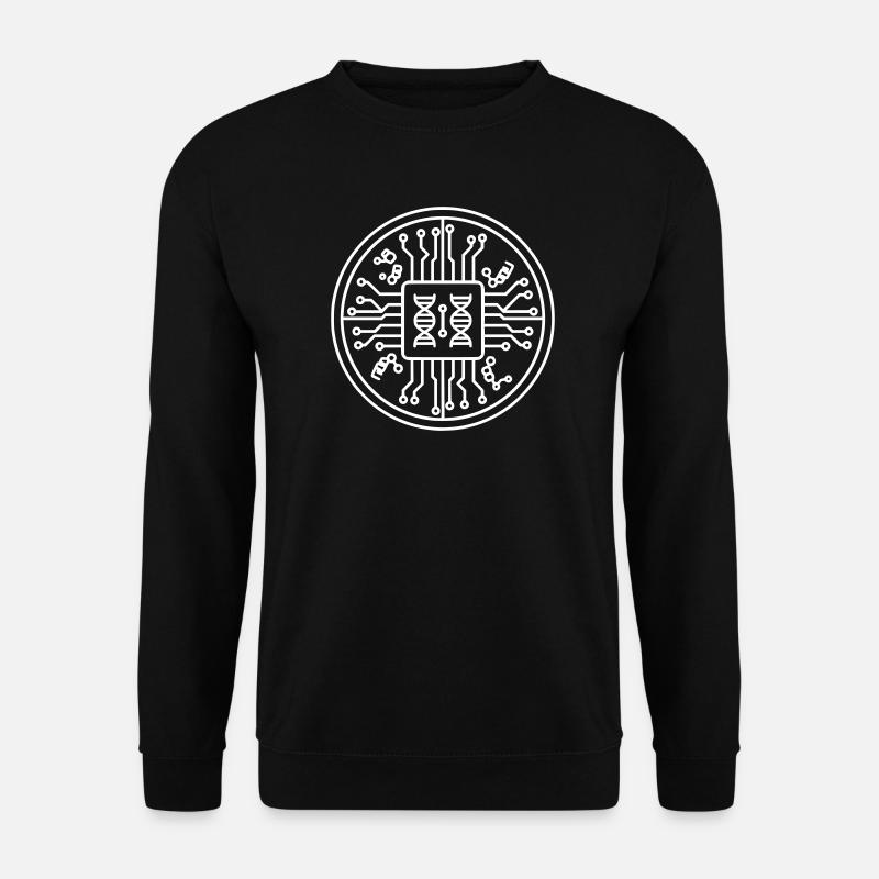  Bioinformatik Chip DNA Tech - Unisex Pullover - Schwarz