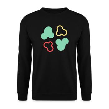 Forme des cellules d’amibe colorées - Sweat-shirt Unisexe - noir - Devant - Alina (178cm) & Michal (187cm)