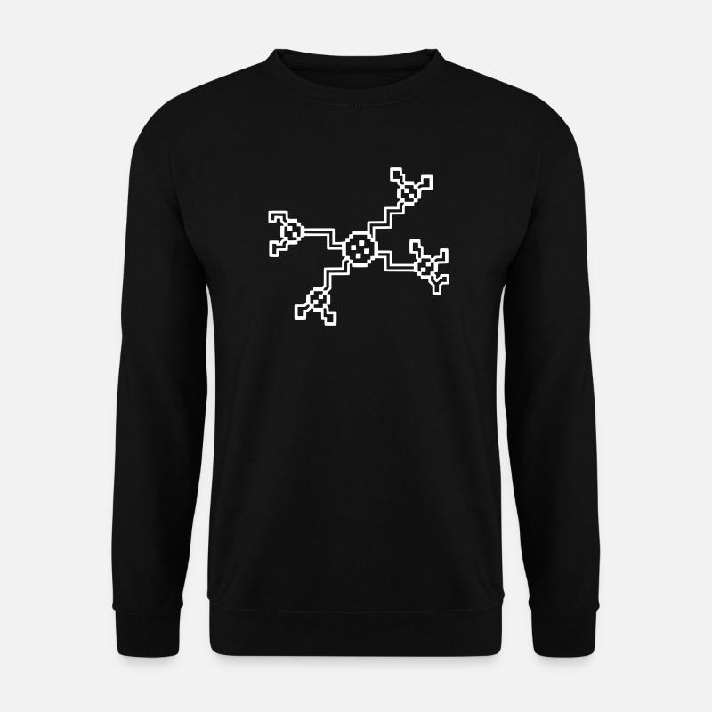 Neuron Nervenzelle Pixel 8-Bit - Unisex Pullover - Schwarz