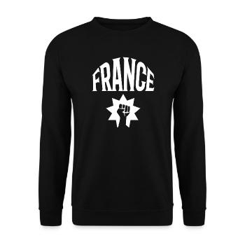 France - Unisex Pullover - Schwarz - Vorne - Alina (178cm) & Michal (187cm)