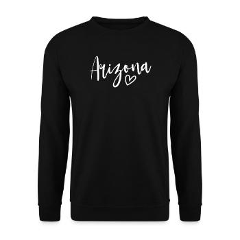 Arizona Heart Women's Love Arizona - Unisex Sweatshirt - black - Front - Alina (178cm) & Michal (187cm)