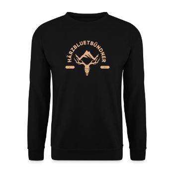 Härzbluetbündner - Sweat-shirt Unisexe - noir - Devant - Alina (178cm) & Michal (187cm)