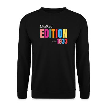 Limited edition Made in 1933 - Unisex Sweatshirt - black - Front - Alina (178cm) & Michal (187cm)