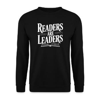 Readers are Leaders - Unisex Sweatshirt - black - Front - Alina (178cm) & Michal (187cm)