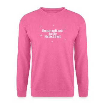 Suivez-moi dans la simplicité Yoga Pleine conscience - Sweat-shirt Unisexe - rose - Devant