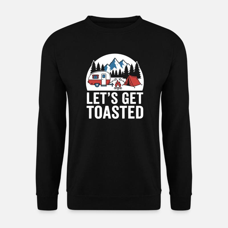 Campfire Camping Scene - Unisex Sweatshirt - black