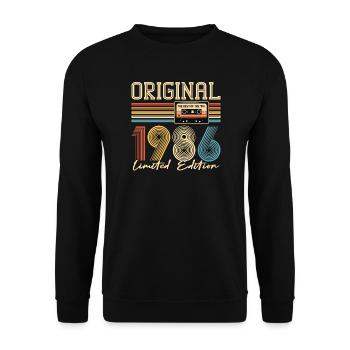 40e anniversaire, 40 ans, original 1986 - Sweat-shirt Unisexe - noir - Devant - Alina (178cm) & Michal (187cm)