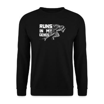 Course de marathon dans mon cadeau de course génétique - Sweat-shirt Unisexe - noir - Devant - Alina (178cm) & Michal (187cm)