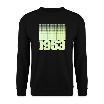 1953 - Unisex Pullover - Schwarz - Vorne - Alina (178cm) & Michal (187cm)