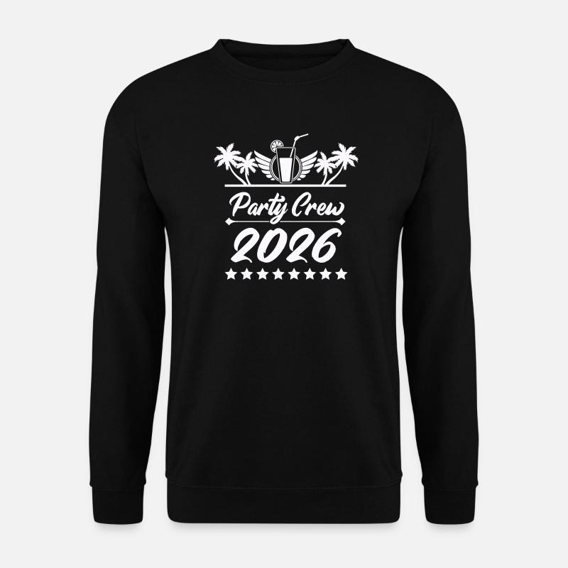 Party Crew 2026 Palm Trees - Unisex Sweatshirt - black