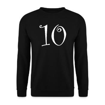 10. 10 YEARS. 10th ANNIVERSARY. 10 YEAR ANNIVERSARY. - Unisex Sweatshirt - black - Front - Alina (178cm) & Michal (187cm)