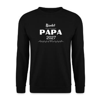 Soon to be a dad 2027 Pregnancy announcement - Unisex Sweatshirt - black - Front - Alina (178cm) & Michal (187cm)