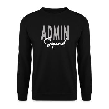 Assistant administrateur de l’équipe Admin - Sweat-shirt Unisexe - noir - Devant - Alina (178cm) & Michal (187cm)