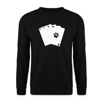Cards Card Game Game of Life Symbols - Unisex Sweatshirt - black - Front - Alina (178cm) & Michal (187cm)