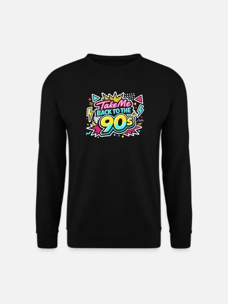 Back to the 90s retro 90er Jahre Outfit 90er - Unisex Pullover - Schwarz