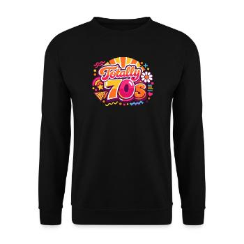 70s - Unisex Sweatshirt - black - Front - Alina (178cm) & Michal (187cm)
