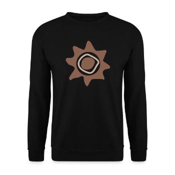 Soleil abstrait  - Sweat-shirt Unisexe - noir - Devant - Alina (178cm) & Michal (187cm)
