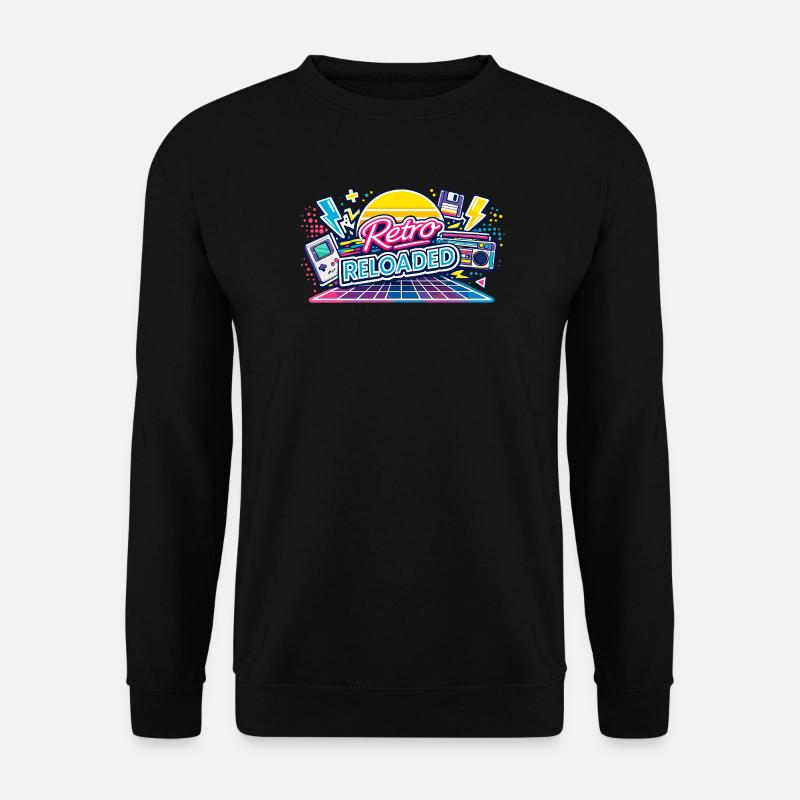 Retro Reloaded Neon Grid - Unisex Pullover - Schwarz