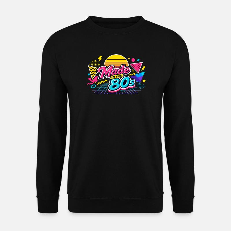 Made in the 80s Neon Retro - Unisex Pullover - Schwarz