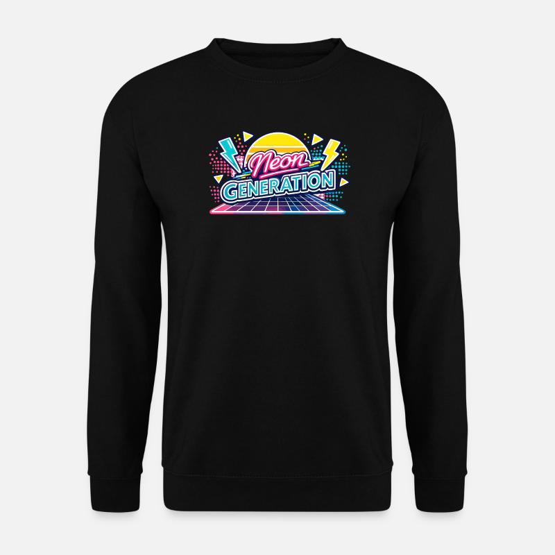 Neon Generation Retro-Vibe - Unisex Pullover - Schwarz