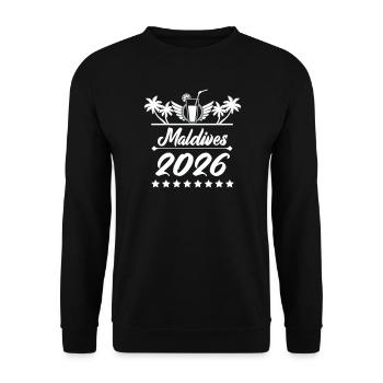 Rêve de plage Maldives 2026 - Sweat-shirt Unisexe - noir - Devant - Alina (178cm) & Michal (187cm)