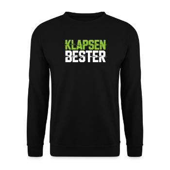 Slap Best Crazy Madhouse Office Saying - Unisex Sweatshirt - black - Front - Alina (178cm) & Michal (187cm)