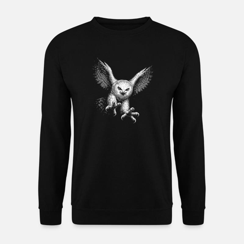 Schneeeule - Unisex Pullover - Schwarz