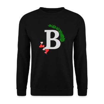 b - Sweat-shirt Unisexe - noir - Devant - Alina (178cm) & Michal (187cm)