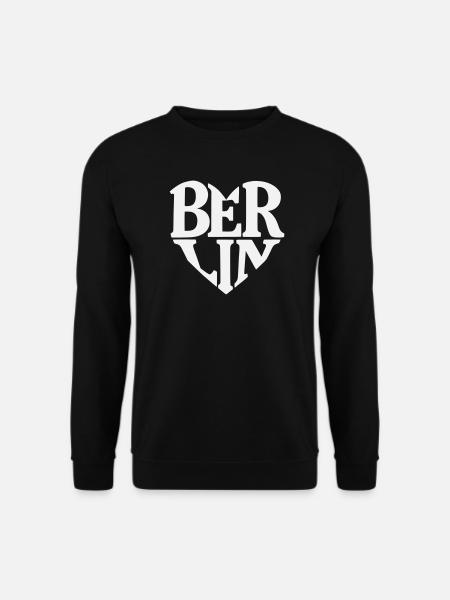 Berlin Heart Font Logo - Unisex Sweatshirt - black