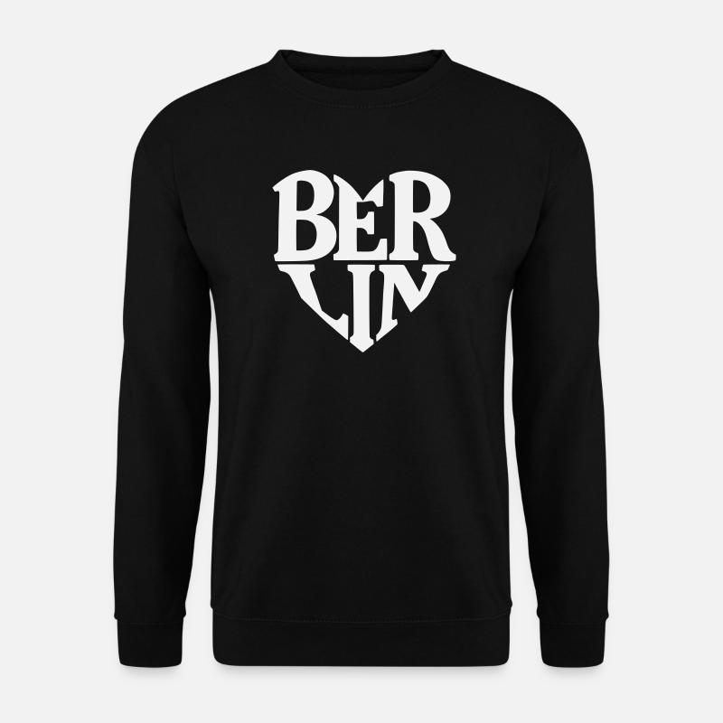 Berlin Heart Font Logo - Unisex Sweatshirt - black