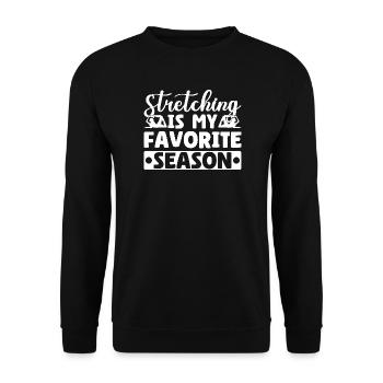 Les étirements pour passionnés de Pilates sont mes préférés - Sweat-shirt Unisexe - noir - Devant - Alina (178cm) & Michal (187cm)