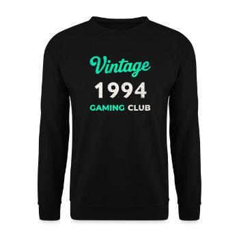 Vintage 1994 – Gaming Club Retro Birth Year - Unisex Sweatshirt - black - Front - Alina (178cm) & Michal (187cm)