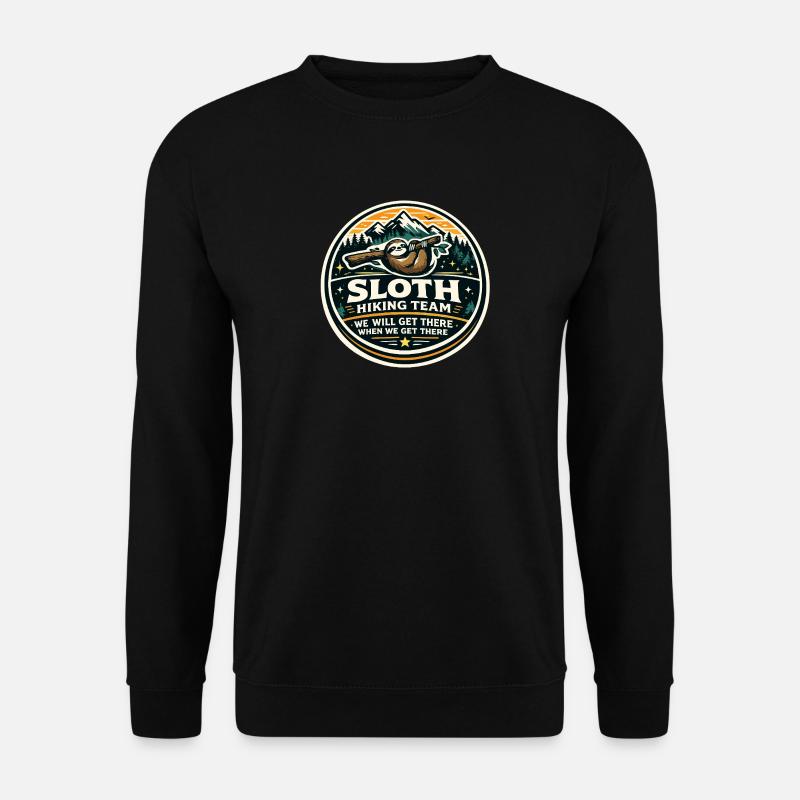 Faultier Hiking Team Wir kommen schon - Unisex Pullover - Schwarz