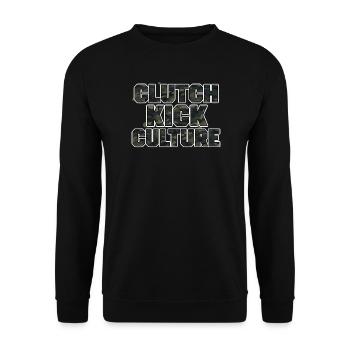 Clutch Kick Culture Drift Style Design Camouflage - Unisex Sweatshirt - black - Front - Alina (178cm) & Michal (187cm)
