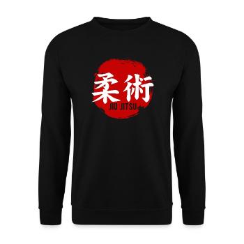 Jiu Jitsu Martial Arts Gym GYM - Unisex Sweatshirt - black - Front - Alina (178cm) & Michal (187cm)