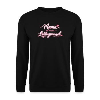 Maman est mon cadeau préféré - Sweat-shirt Unisexe - noir - Devant - Alina (178cm) & Michal (187cm)