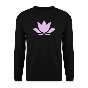 Lotus Flower Lotus Flower Violet Flower Flower Yoga - Unisex Sweatshirt - black - Front - Alina (178cm) & Michal (187cm)