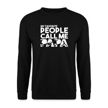 My Favorite People Call Me Papa Parkour Dad - Unisex Sweatshirt - black - Front - Alina (178cm) & Michal (187cm)