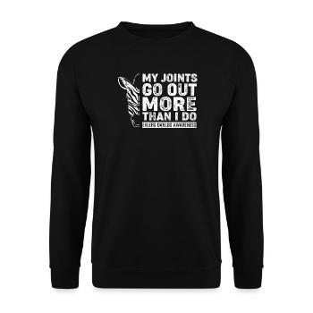 Ehlers-Danlos-Syndrom EDS HSD - Unisex Pullover - Schwarz - Vorne - Alina (178cm) & Michal (187cm)